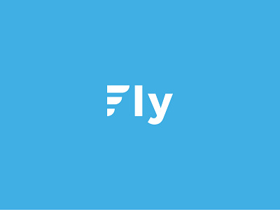 Fly logo design blue f fly logo logotype mark minimal monogram sans serif sky