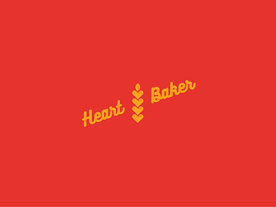 Heart Baker bakery heart logo logotype love pastry trade mark wheat
