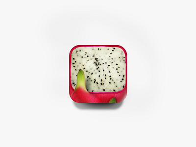 Dragon fruit Pitaya fruit iphone icon dragon food fruit icon idea ios iphone pink pitaya red ui white