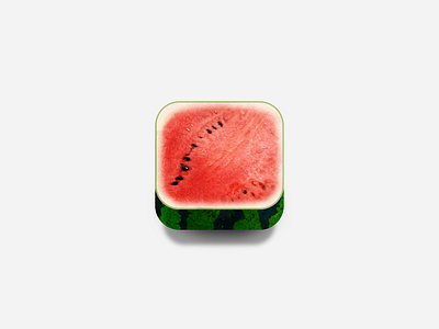 watermelon iphone icon food fruit green icon idea ios iphone red sketch ui watermelon