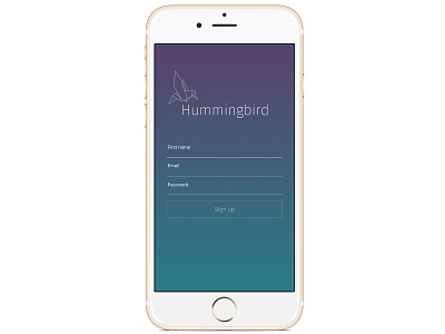 Hummingbird app 001 dailyui design finished first for just my