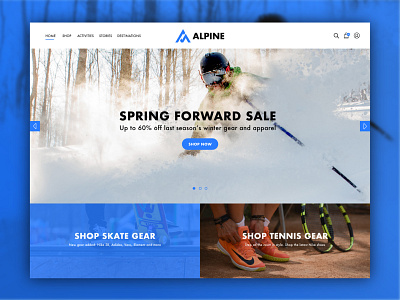 Ski Shop Website Concept