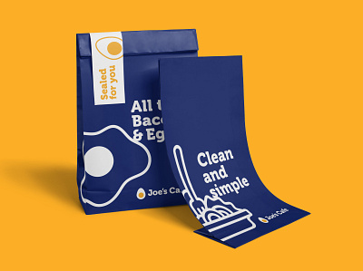 To-go bag design | Joe's Cafe Concept brand design branding dog bag packaging packaging design restaurant restaurant branding to go