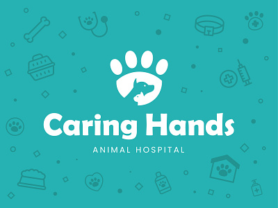 Caring Hands Animal Hospital | Vet Office Brand Concept animal arlington brand identity branding cat concept dc dmv doctor dog pets vet vet office veterinarian veterinary virginia