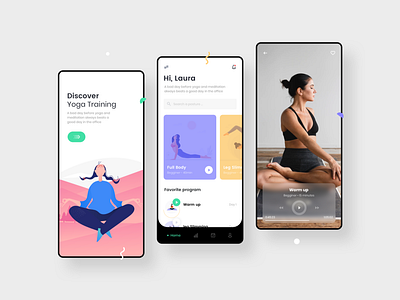 Yoga Challenge app design iphone meditation mobile ui uidesign yoga