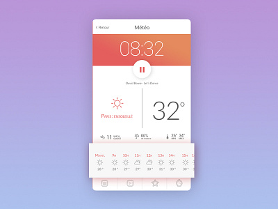 Meteo alarm app design ui weather