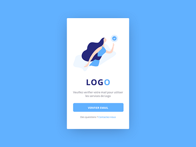 Verification app appdesign blue colors conection connexion girl illustration illustration agency mobile ui ui ux designer uidesign uiux valid