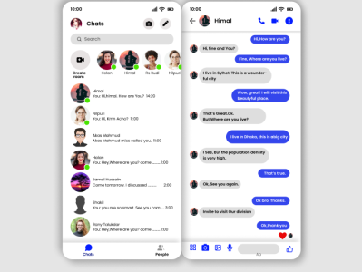 Mobile Chat On Messenger app chat design figma icon illustration messenger ui uidesign uiux ux web