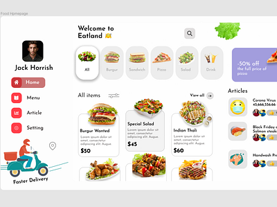 Food Gallery app design figma food icon illustration ui uidesign uiux ux