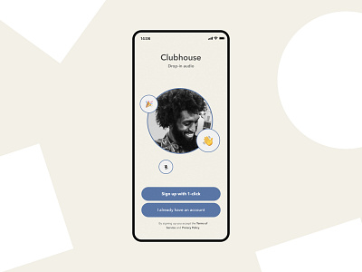 Clubhouse - Daily UI #001 app clubhouse dailyuichallenge design figma ios mobile ui