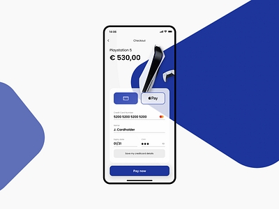 Playstation 5 - Daily UI #002 app applepay creditcard dailyuichallenge design figma ios mobile playstation playstation5 ui