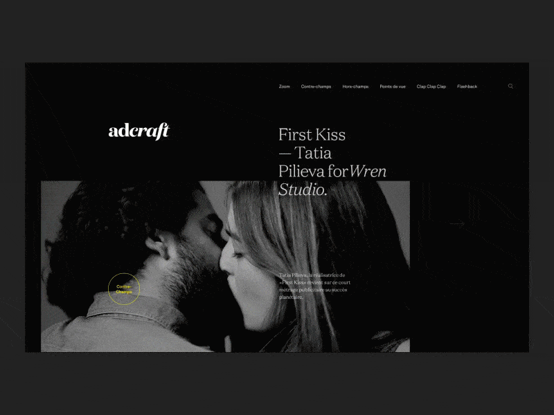 Adcraft website after animation blog design effects homepage interface transition ui web webdesign website