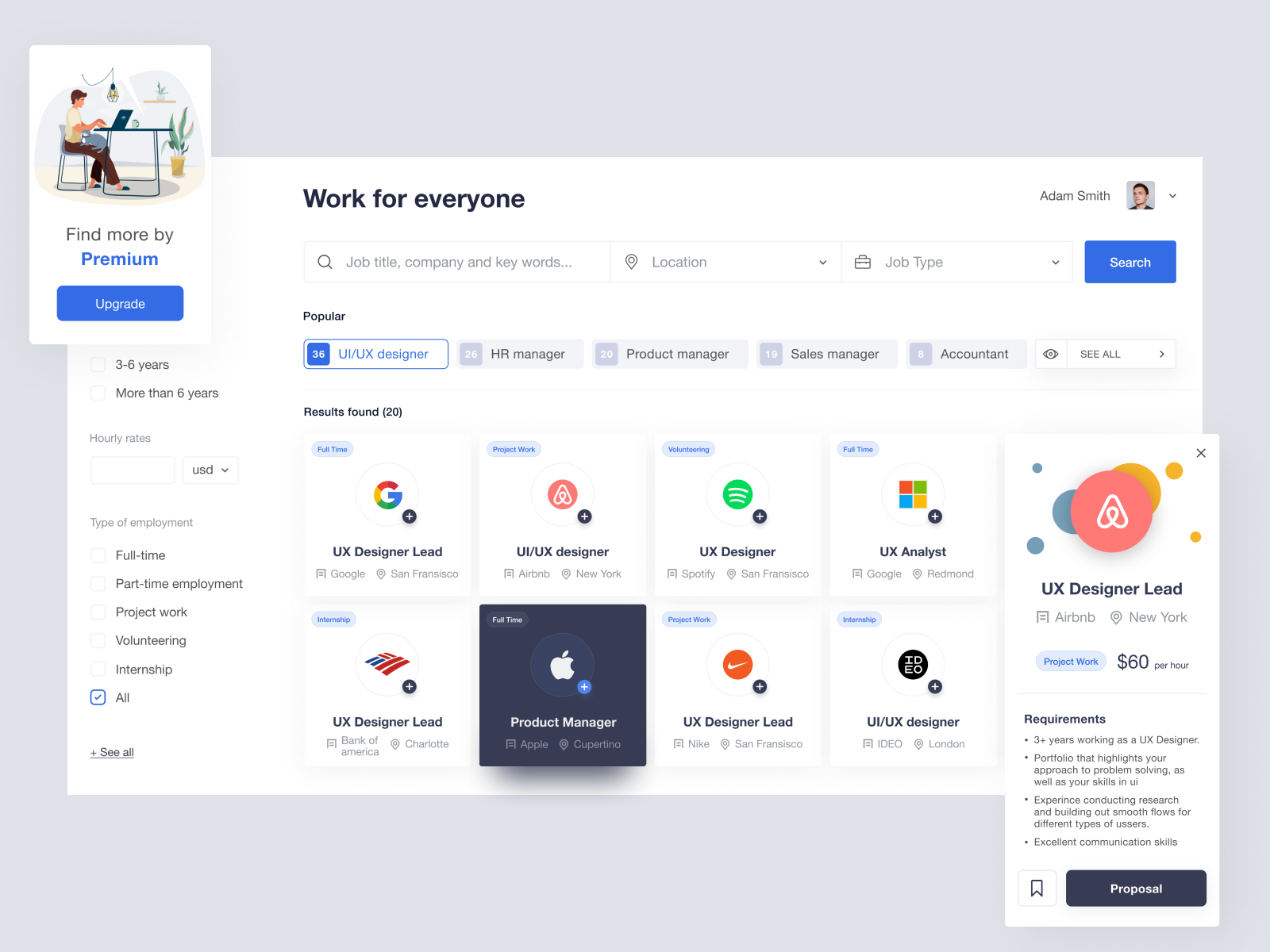 Job Board by Nic Weber | Dribbble