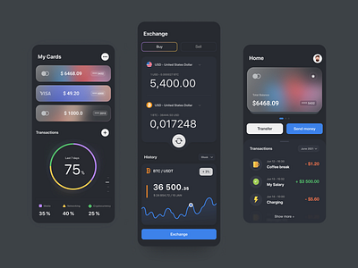 Mobile Banking App by Eduard for Quadrato on Dribbble