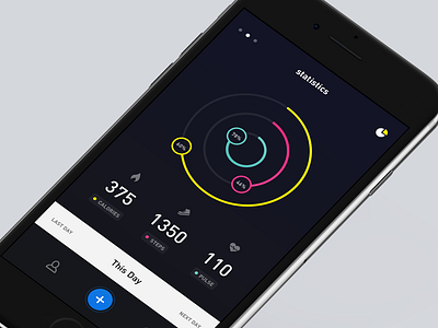 Sport Concept 34/90 black concept dark design fitness flat ios iphone mobile sport ui ux