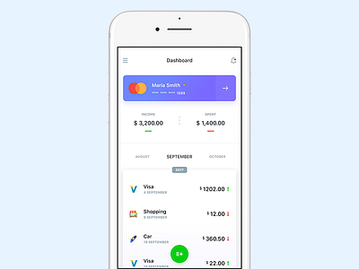 Payment cards counter design flat ios iphone payment ui ux white