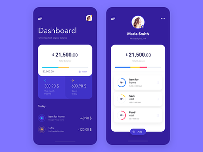 Purple Wallet crypto crypto currency currency dashbaord finance mobile payment ui ux wallet