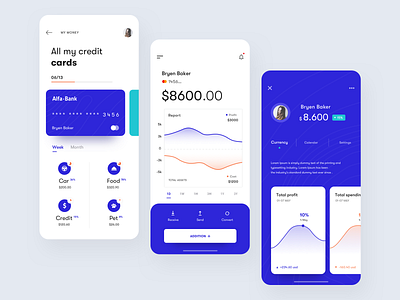 financial app by Eduard on Dribbble