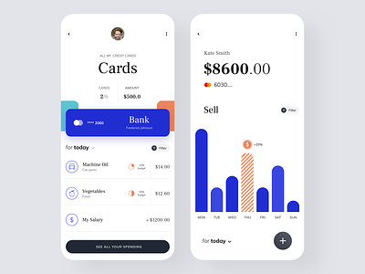 Fintech App credit card crypto crypto wallet cryptocurrency currency finances fintech mobile product design typography ui ux wallet