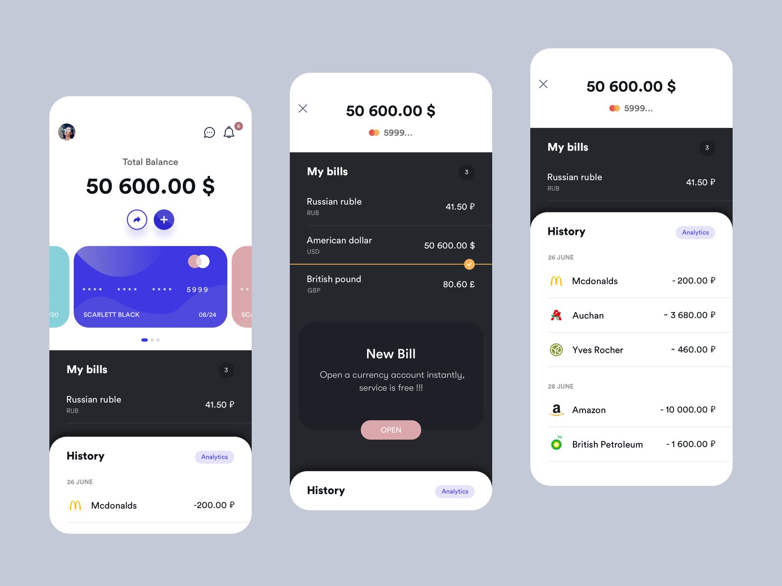 Mobile App - Wallet by Eduard on Dribbble