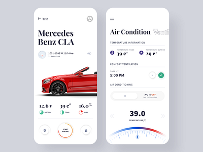 Car App 🚘 auto automative car hyper lab interface mercedes product ui ux