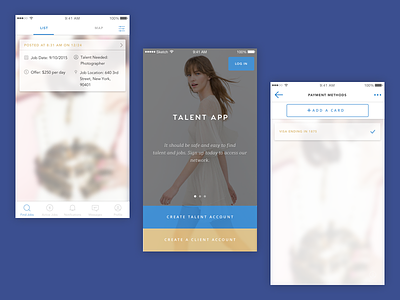 On-Demand Model Talent App blur brand business fashion girl girls love mockup models modern redesign template