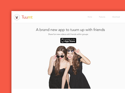 Tuurnt - Web Page for App Promotion app date friends girls ios iphone kids live party social streaming teens