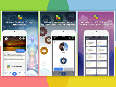 Screenshots for iOS Meditation App