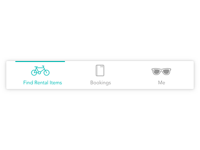 Tab Bar for iOS app app bike booking bottom checkout icons ios iphone mobile nav navigation tabs