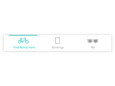 Tab Bar for iOS app app bike booking bottom checkout icons ios iphone mobile nav navigation tabs