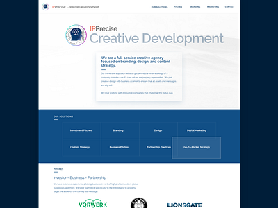 Landing Page for Consulting Company advisory business consulting landing page service web web design
