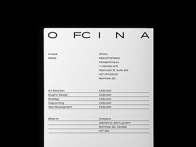 oficina.co — invoice invoice minimalism minimalist stationary