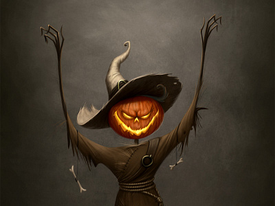 Scarecrow character design halloween