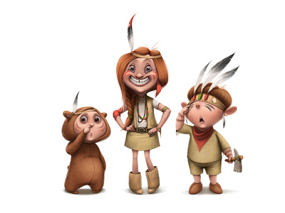 Tomahawks character design children illustration