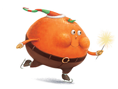 Mandarin character design illustration mandarin packaging