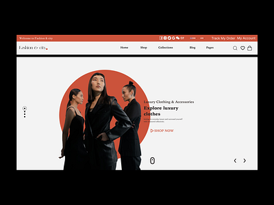 Fashion & City Web Page branding design graphic design ui ux web design