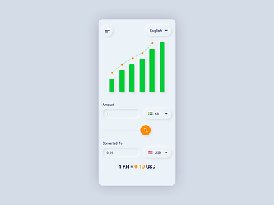 Currency Converter App 2020 trend android app design trend illustration ios light neomorphism shadows minimal skeuomorphism ui ux team oreo ui ui design trend ux