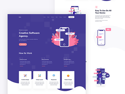 App Landing Page 2d 3d illustration clean design digital dashboard chart graph design graphics illustration home homes landing page listing marketing website marketing ios android product search shop typography graphics vector ui ux web ui ux website web design template
