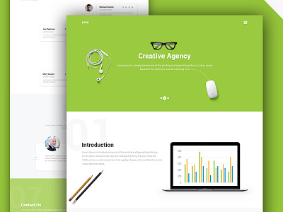 Creative Agency : Template agency best shot business clean creative dribbble illustration minimal template ui ux web