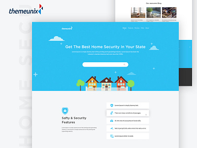 Home Security Landing Page ui ux web design top design