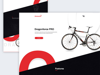 Bike Landing Page best shot cycle modern product template typography ui ux web design landing page bike