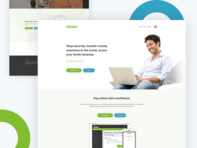 Neteller Redesign Concept app landing page modern redesign ux