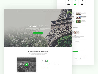 GoOn : Travel Agency agency landing app landing page dribbble best shot landing page modern real state template travel travel agency travel agency landing ui ux