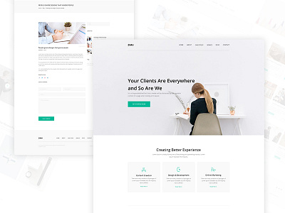 ZIMU : Agency Web Template agency app ecommerce landing page multipurpose new product responsive template ui ui8 web web template