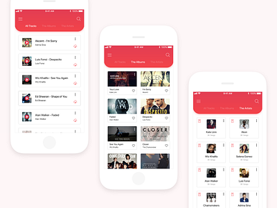 Flames Music App : iOS UI Kit