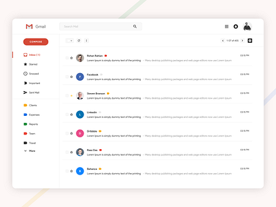 Gmail Redesign Challenge cloud conversation desktop email gmail google inbox message product ui uplabs ux