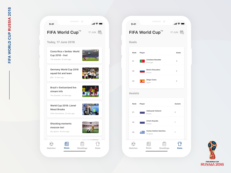 FIFA World Cup Live Score App by Tufayel Ahmed Nayef on Dribbble