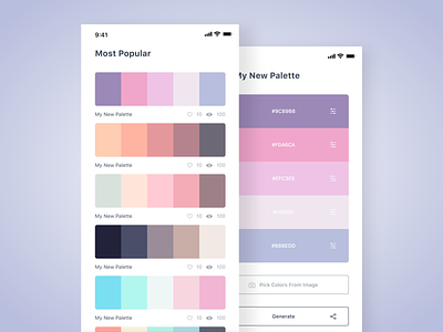 Color Palettes  App