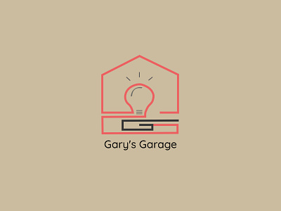 Gary's Garage simple logo adob adobe illusrtator ai branding graphic design logo logo design simple logo vector