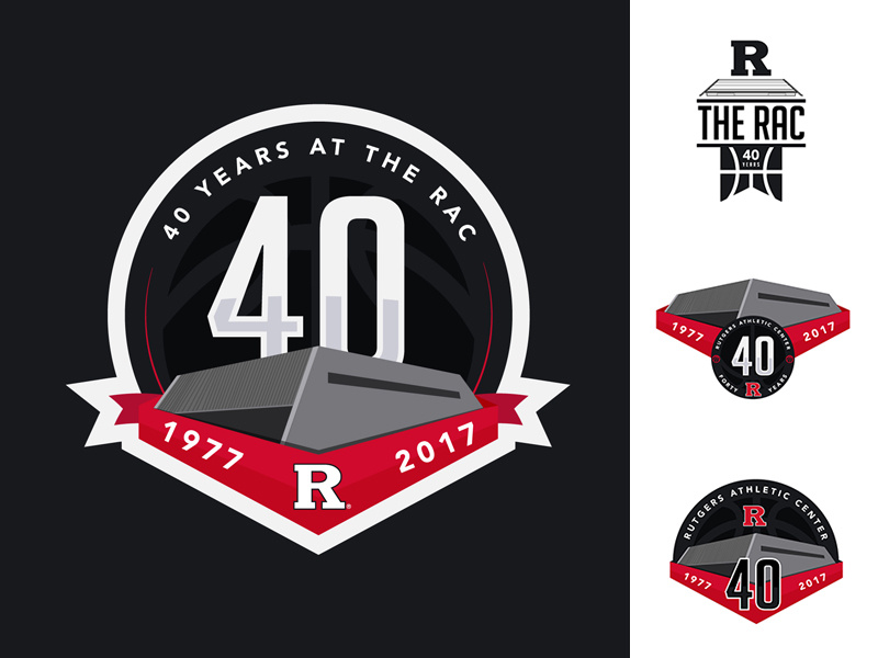 Rutgers RAC 40th Anniversary years 40 anniversary logo basketball rutgers